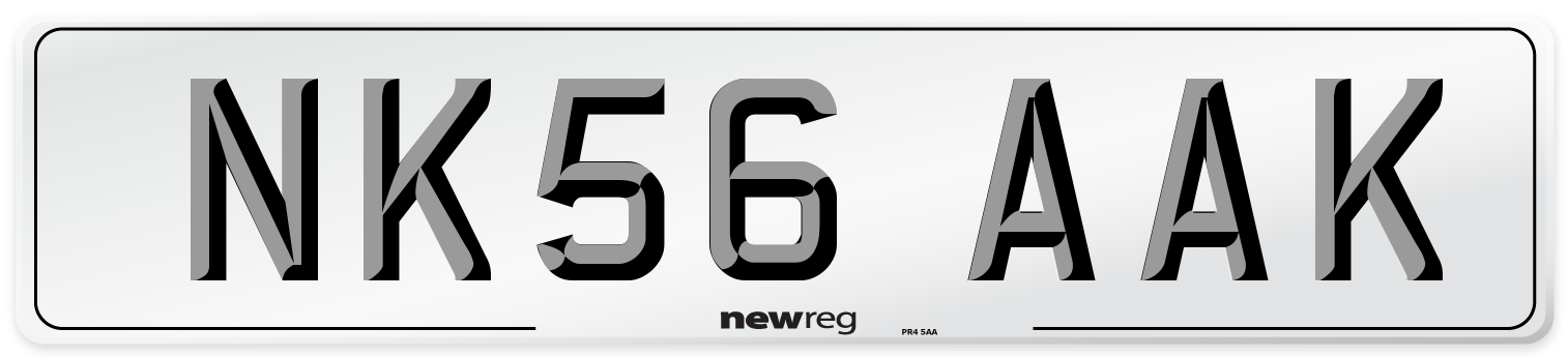 NK56 AAK Number Plate from New Reg